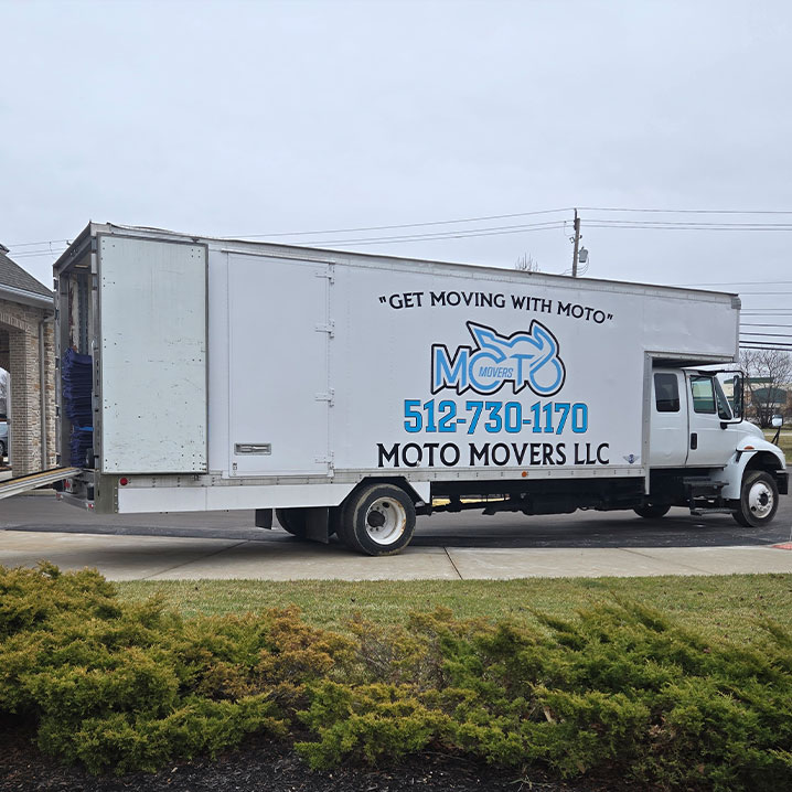 a large truck parked on the side of a road